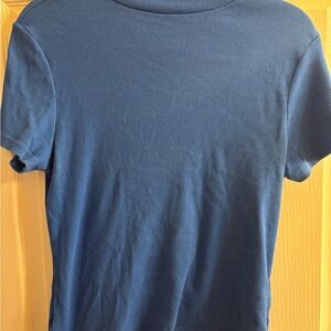 Anthropologie Maeve Blue Ribbed Top